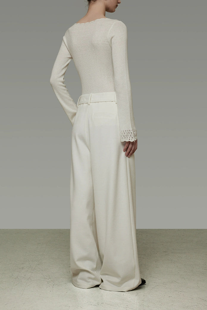 ルーズフィットスリミングワイドパンツ　B4506