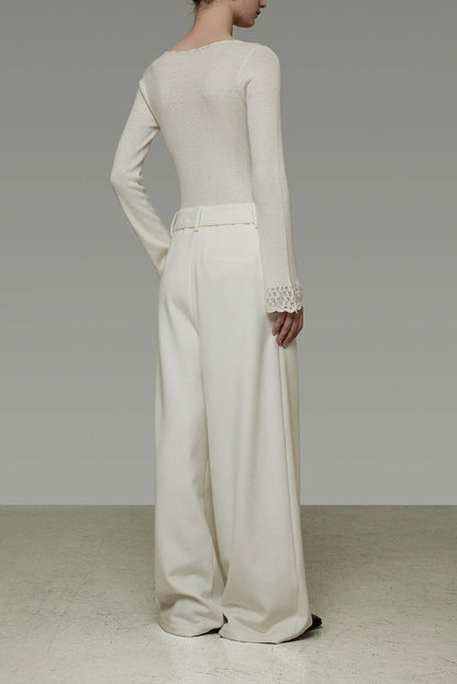 ルーズフィットスリミングワイドパンツ　B4506