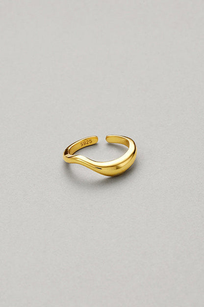 S925シンプルフレンチオープンリング　B4721