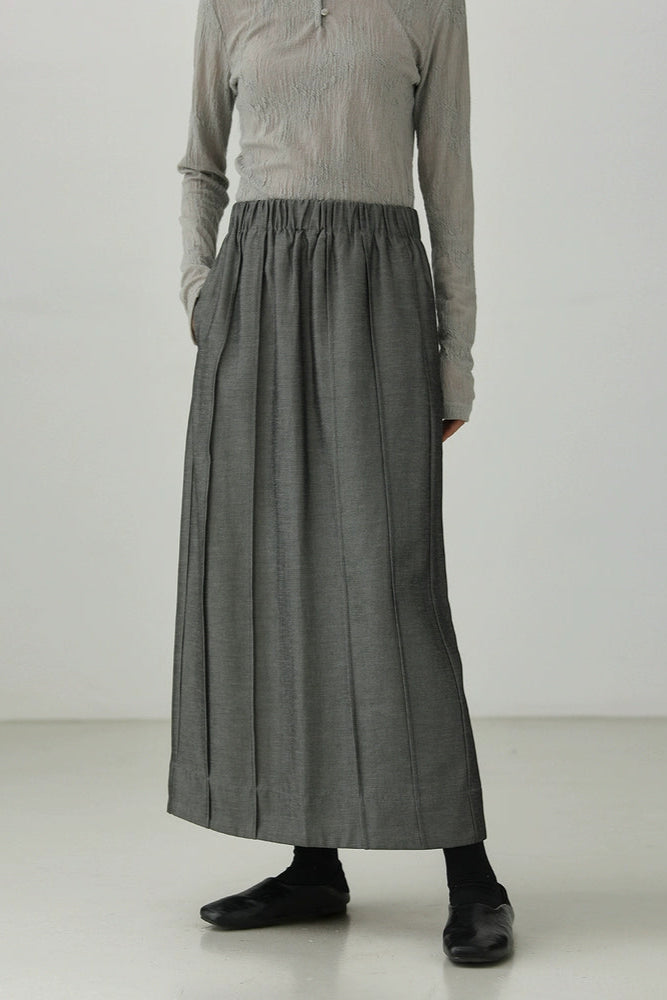 Tencel Linen Versatile Slit Skirt B4270