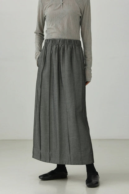 Tencel Linen Versatile Slit Skirt B4270