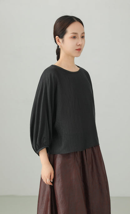 Acetate Crepe Dolman Sleeve Blouse B4893