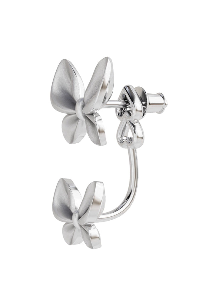 S925ダブルバタフライスタッドピアス　B4294