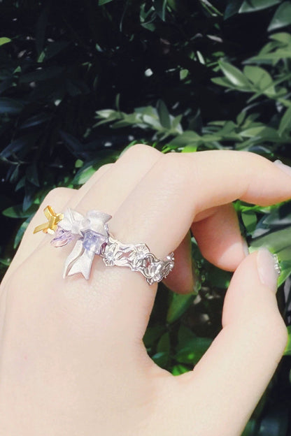 S925ボウヨーロピアンオープンリング　B4106