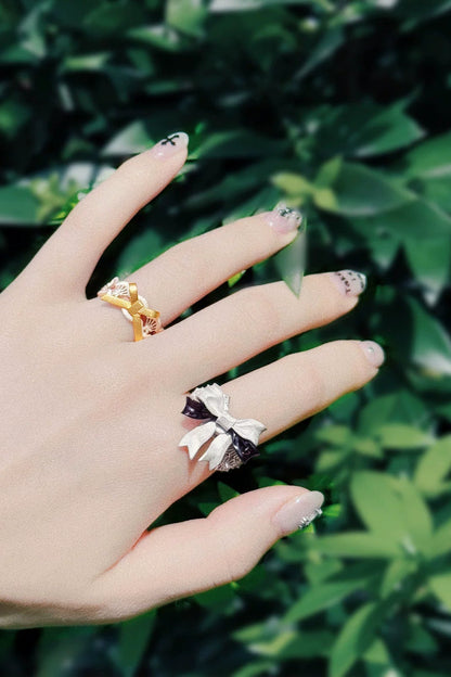 S925ボウヨーロピアンオープンリング　B4106