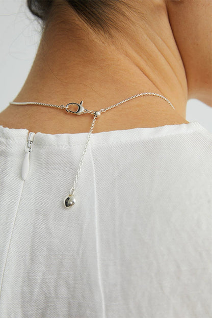 S925ウオータードロップクリスタルペンダントネックレス　B4246