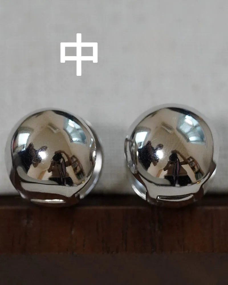 S925簡約圓球復古耳環B4038