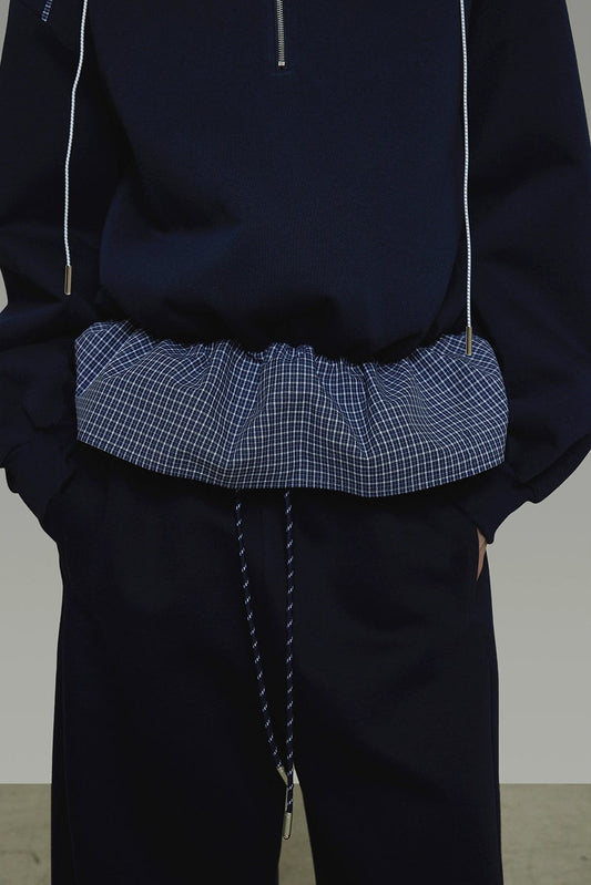 撞色半拉鍊衛衣 B4441