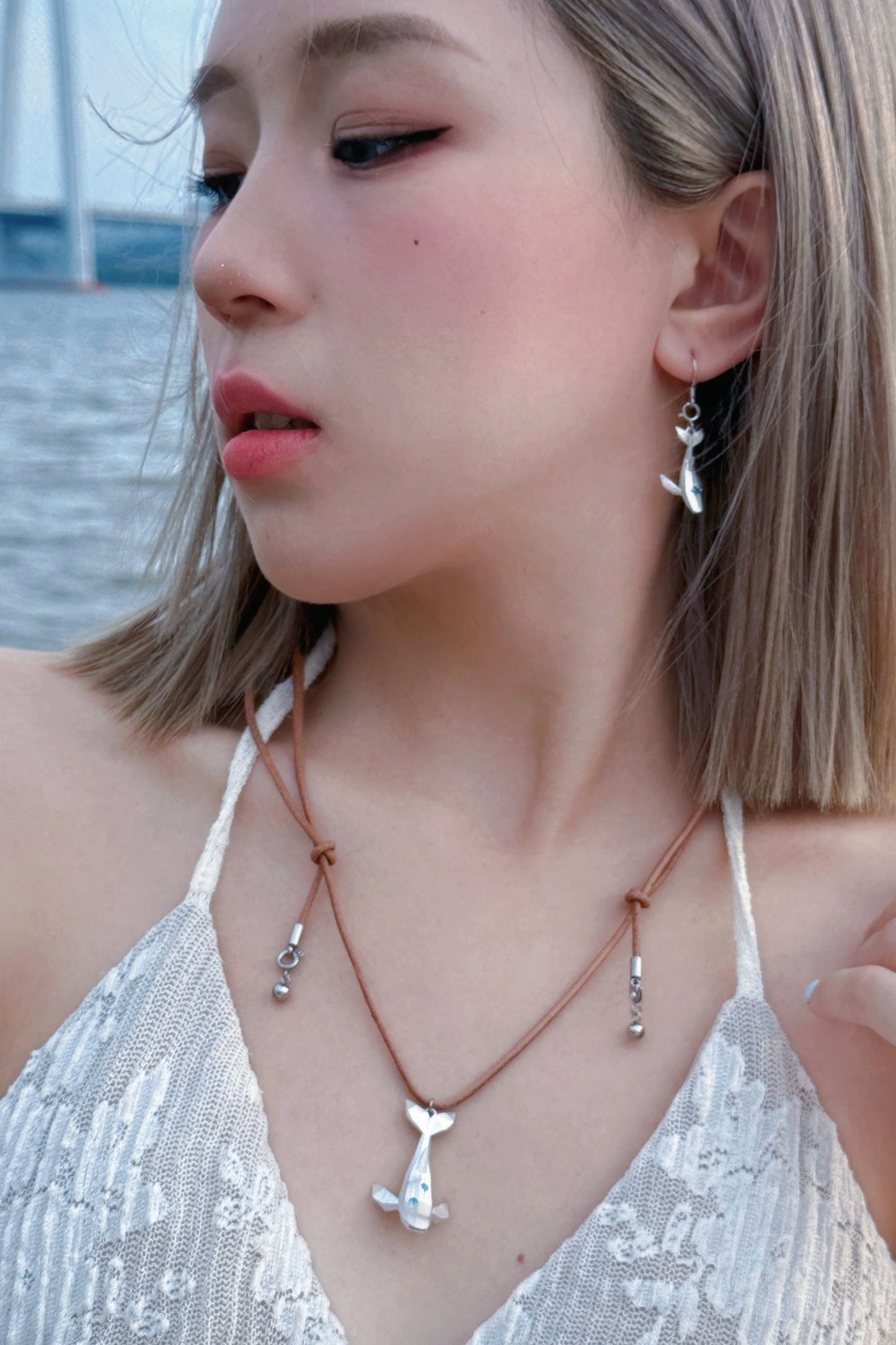 鯨魚哨子 S925 吊墜項鍊 B4472