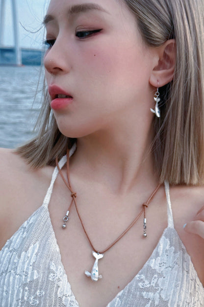 鯨魚哨子 S925 吊墜項鍊 B4472