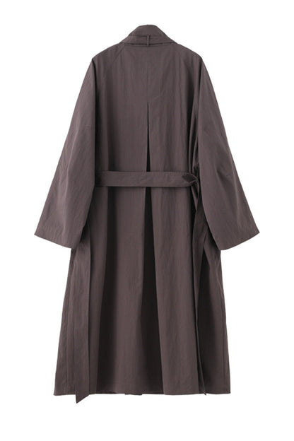 Cotton nylon washed trench coat B4654