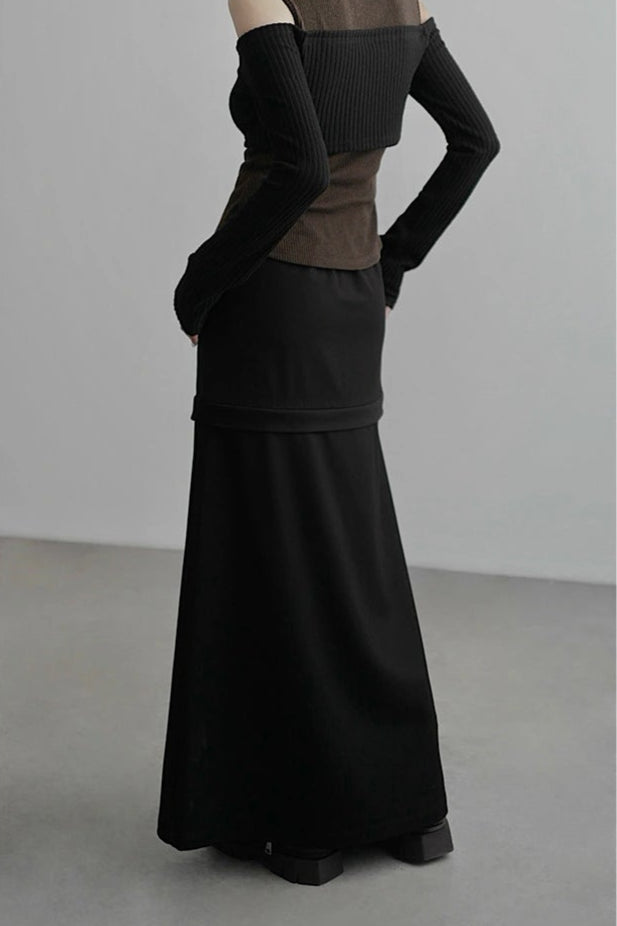 Two-way long skirt B4343