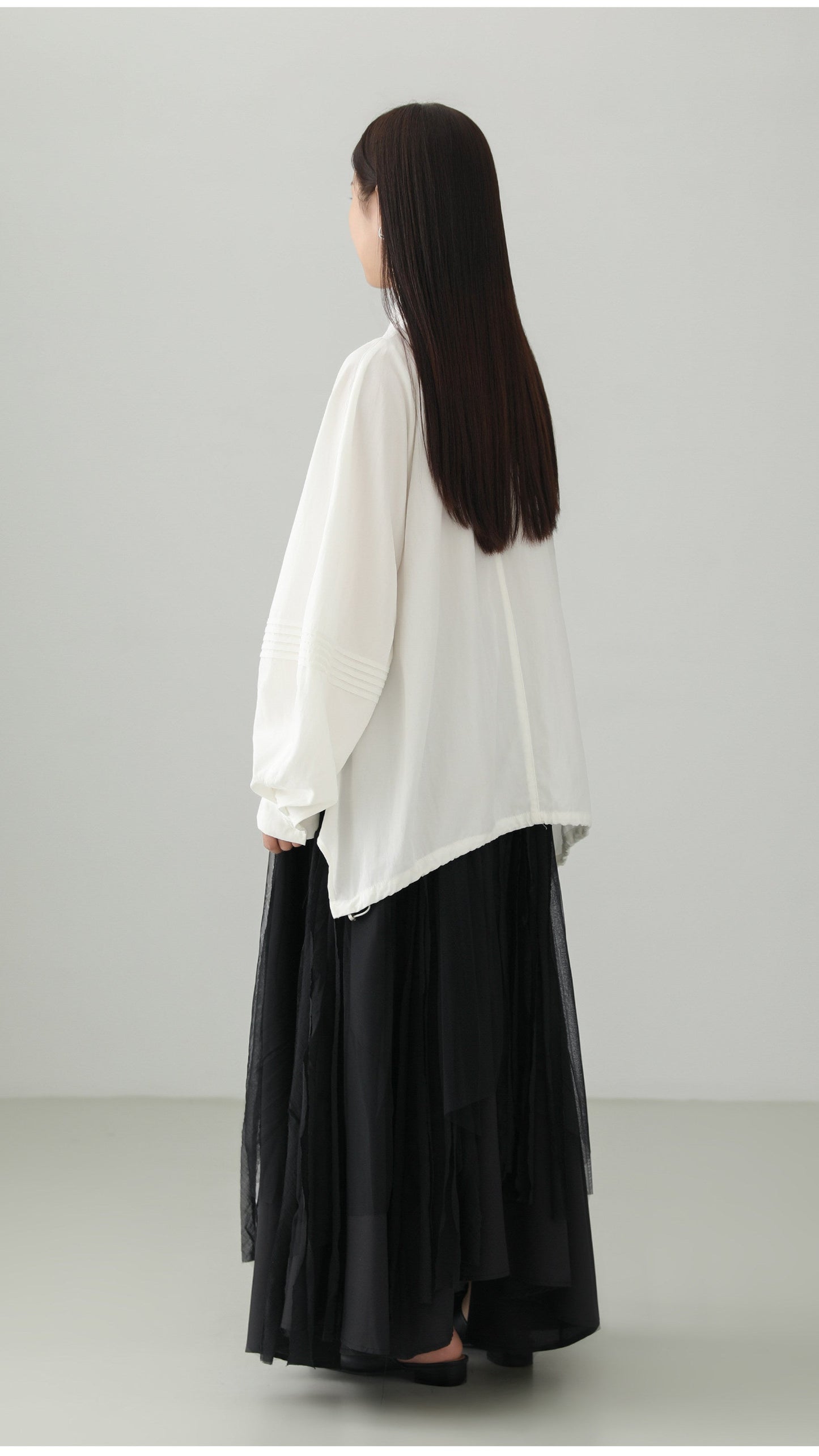 Black Hepburn Irregular Tulle Skirt B4731