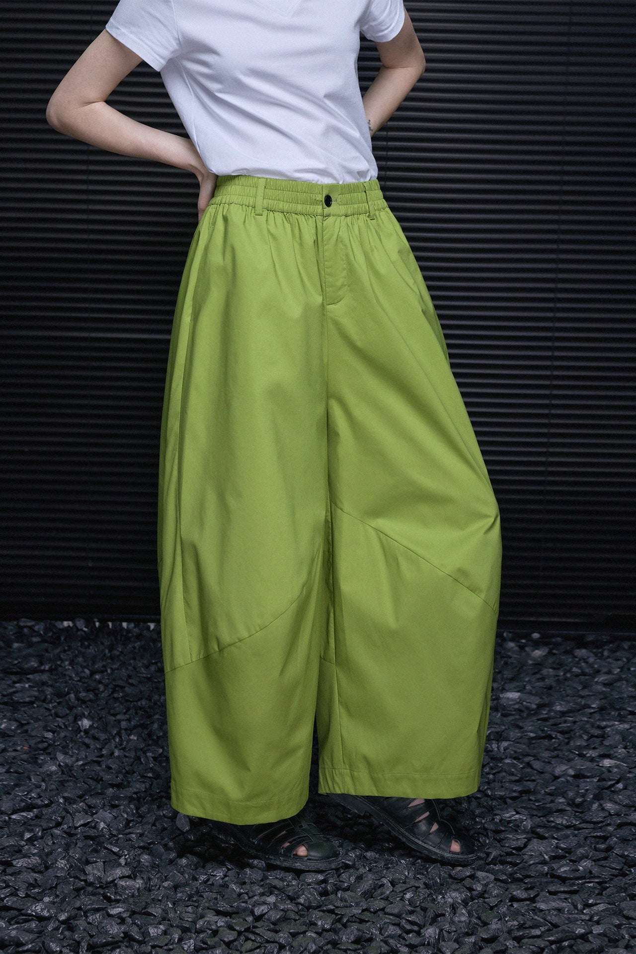 ピュアコットンワイドランタンパンツ　B4732