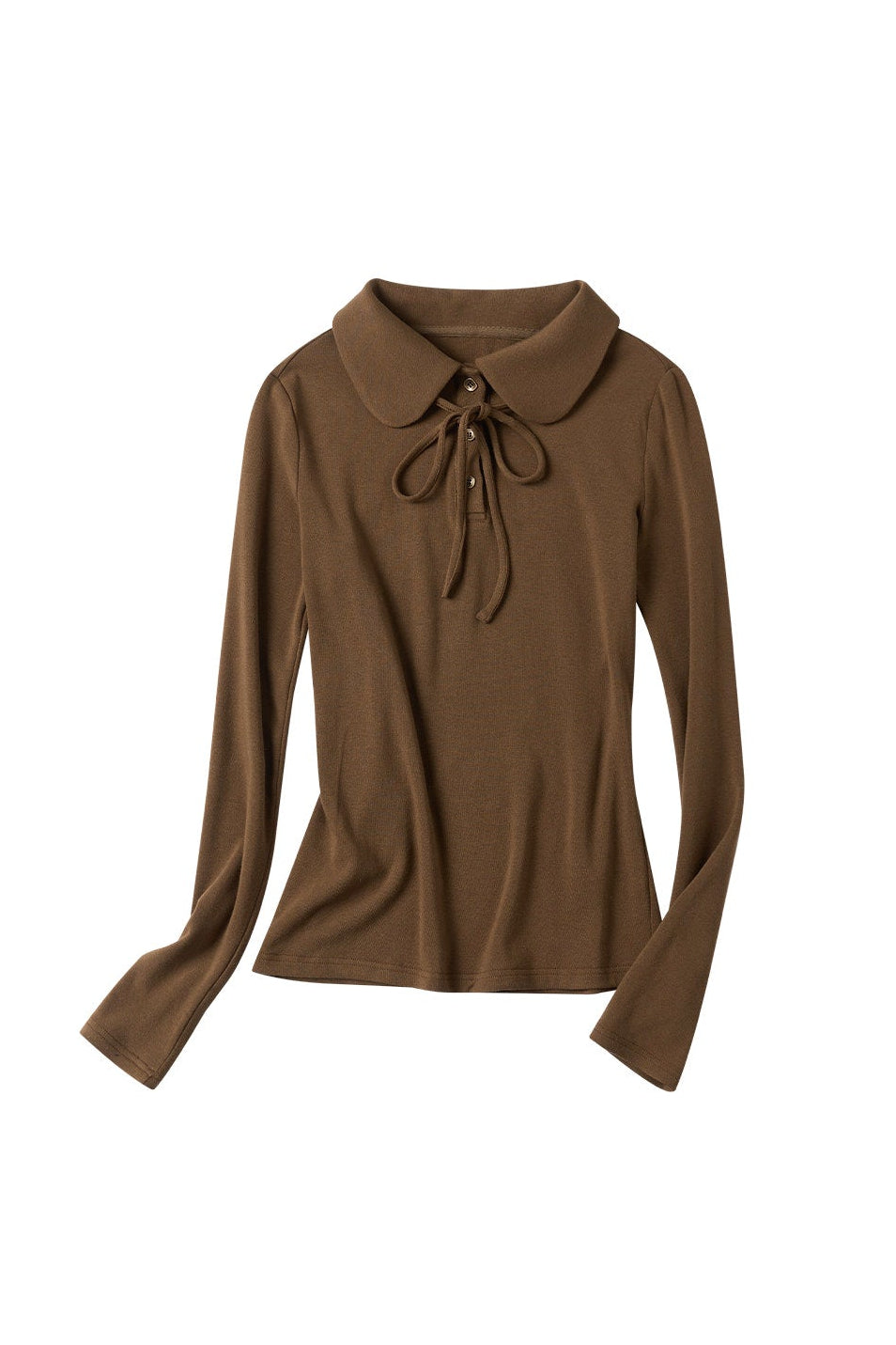 ピーターパンカラータイ長袖ポロシャツ　B4591