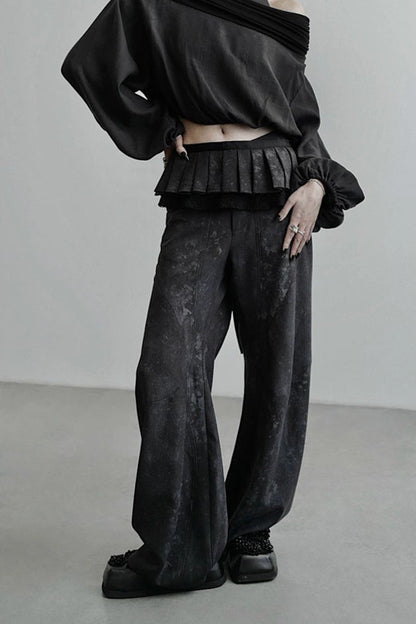 ワンラインカラー長袖シャツ　B4252