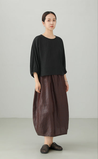 Acetate Crepe Dolman Sleeve Blouse B4893