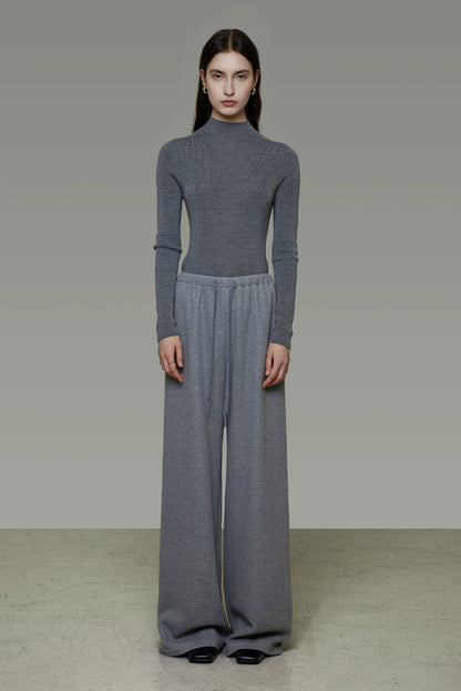 グレードローストリングルーズワイドパンツ　B4488