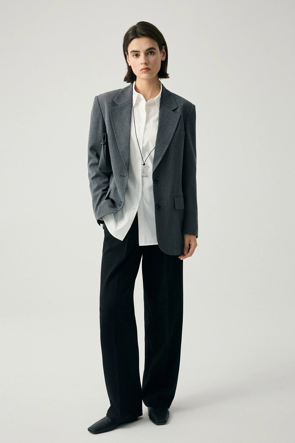 Tencel cotton simple white shirt B3540