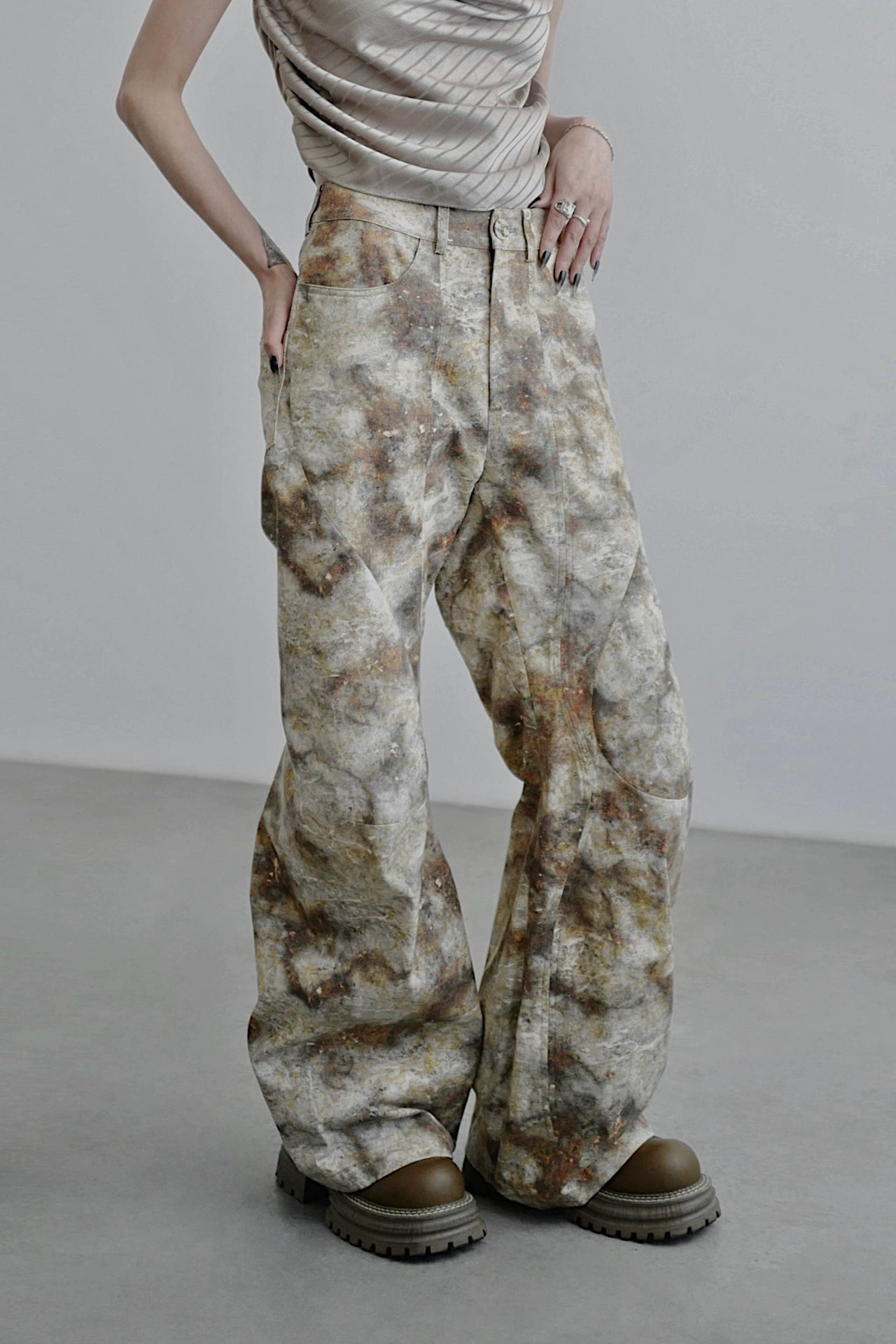 プリントスペシャルワイドパンツ　B4250