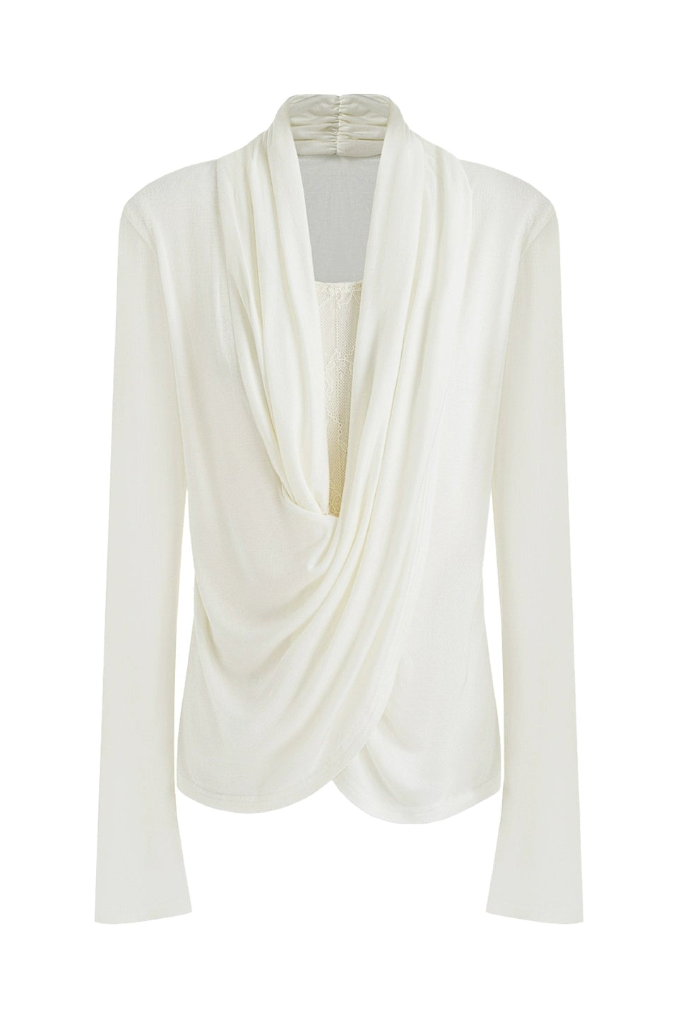 Cross V-neck knit top B4300