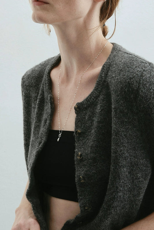 S925バーサタイルティアドロップチェーンネックレス　B4494