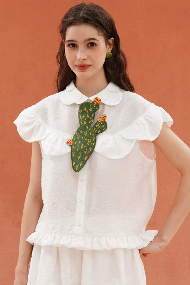 ホワイトペタルカラーブラウス　B3927