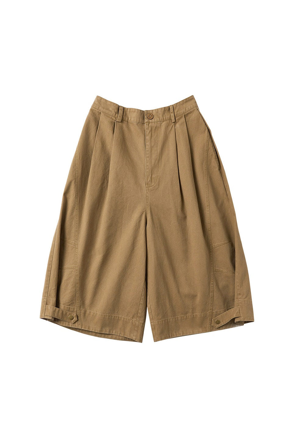 ウオッシュコットンクロップドカーゴワイドパンツ　B4594