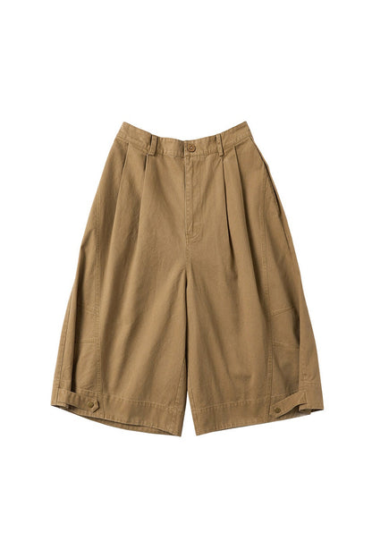 ウオッシュコットンクロップドカーゴワイドパンツ　B4594