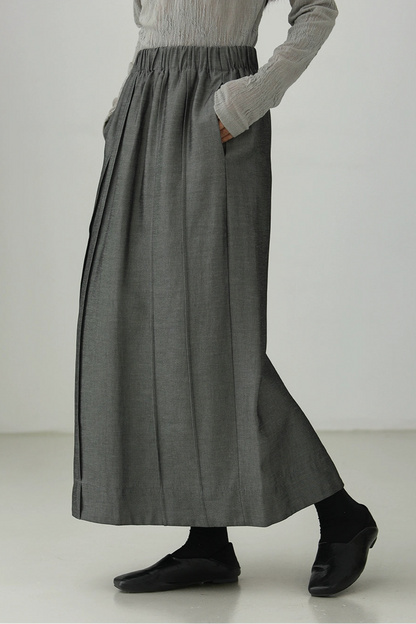 Tencel Linen Versatile Slit Skirt B4270