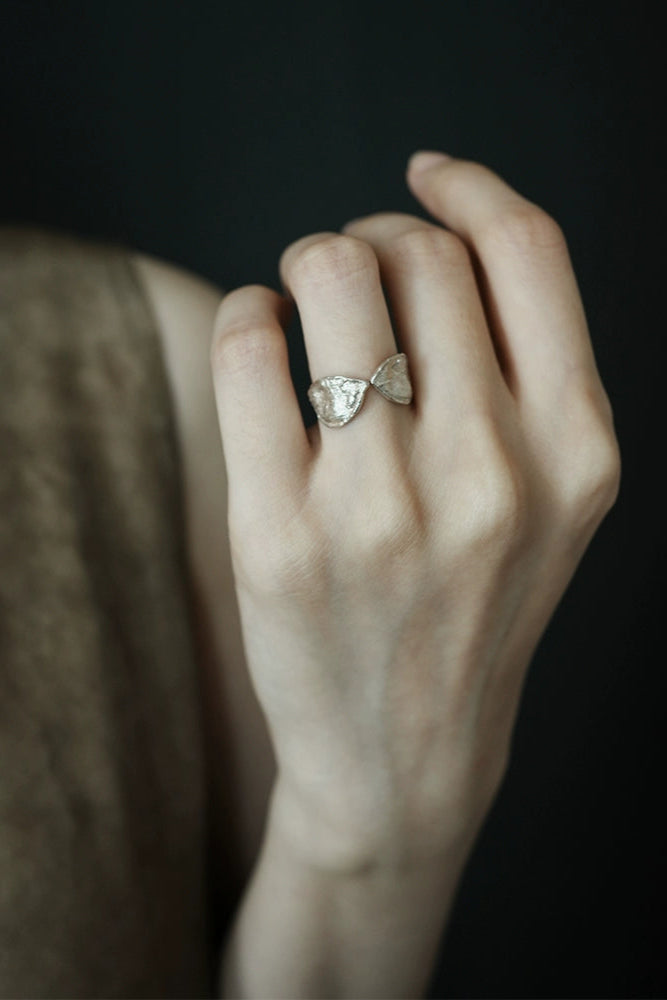 S925ヴィンテージウーブンハイエンドオープンリング　B4151