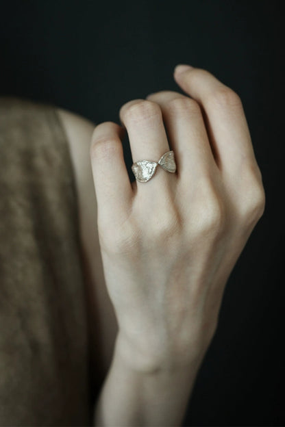 S925ヴィンテージウーブンハイエンドオープンリング　B4151