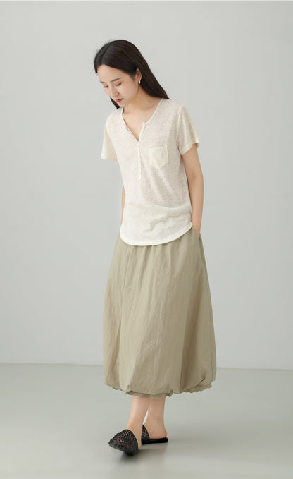 VネックアイスタッチワイドTシャツ　B4850