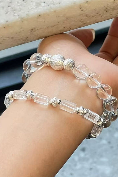 S925アイスホワイトクリスタルレトロブレスレット　B4001