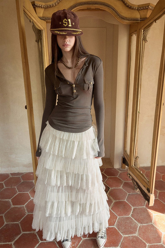 シフォンスイートケーキスカート　B4642