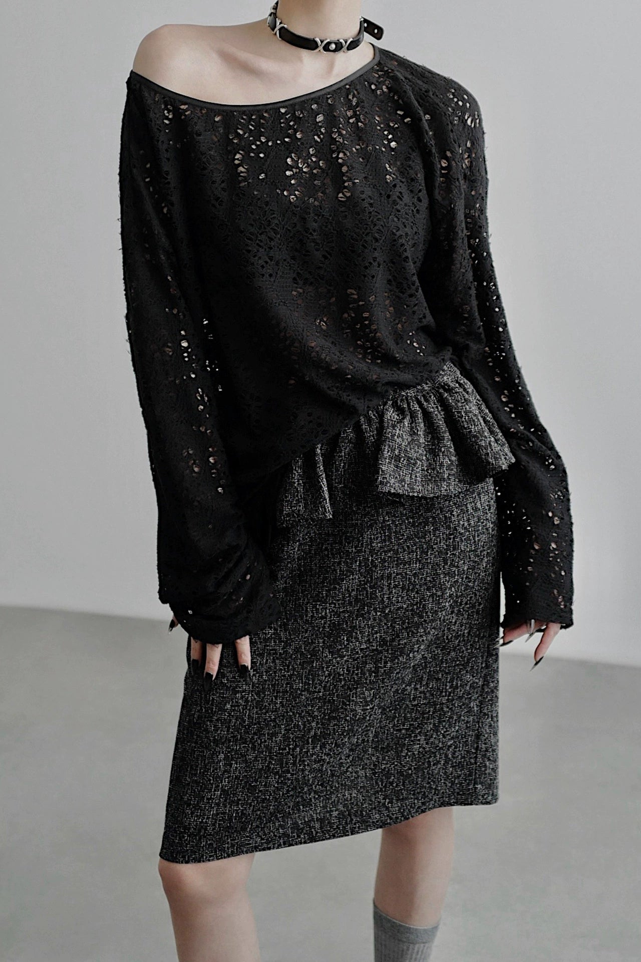 ホールロングスリーブトップス　B4259