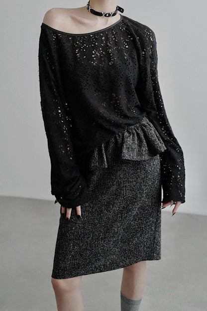 ホールロングスリーブトップス　B4259