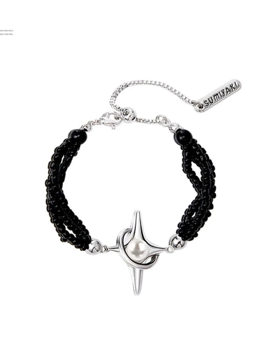 Retro pearl star bead bracelet B2847