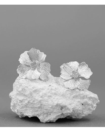 S925花牡丹耳環 B4263