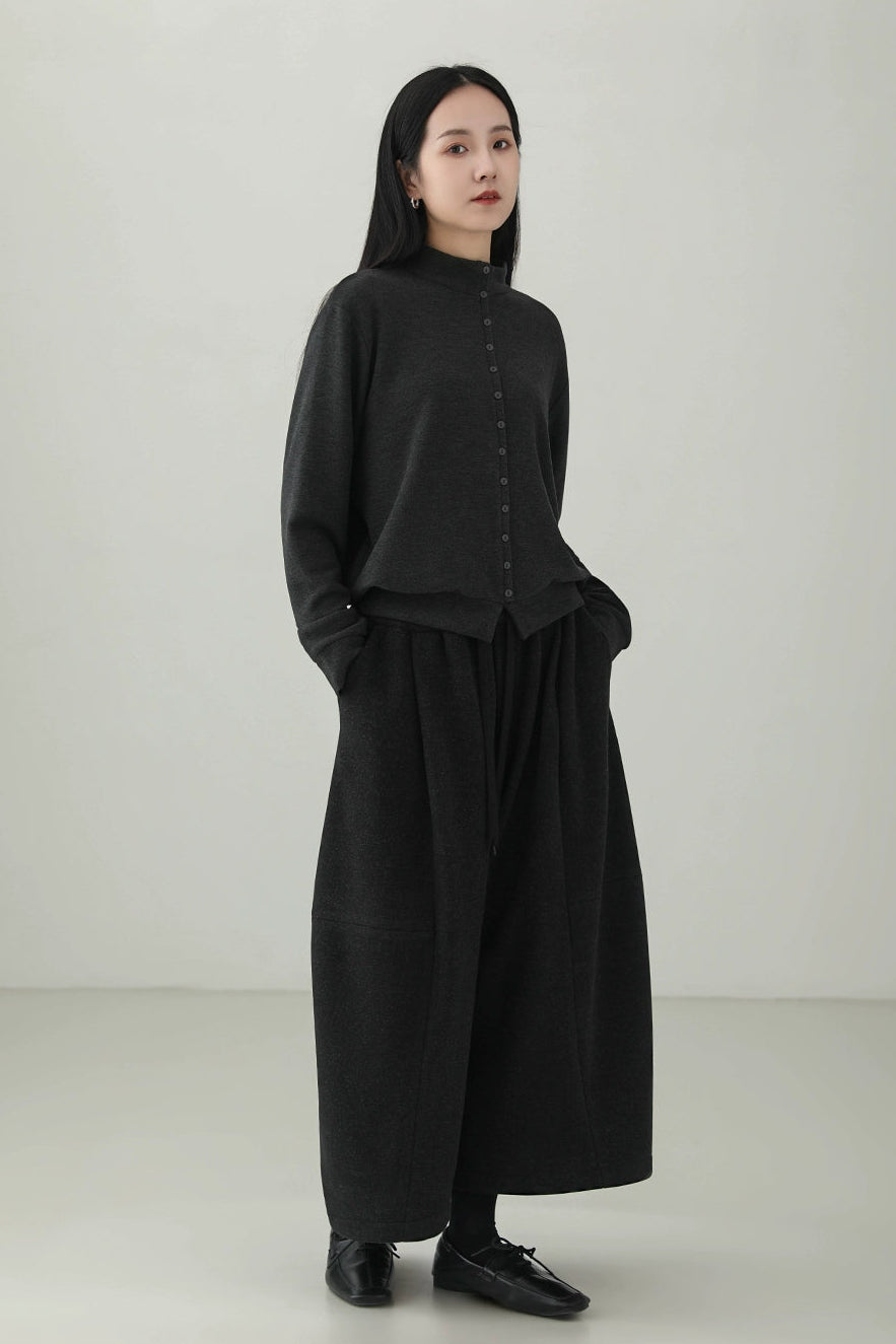 Six-Sweat 寬版七分褲 B4522