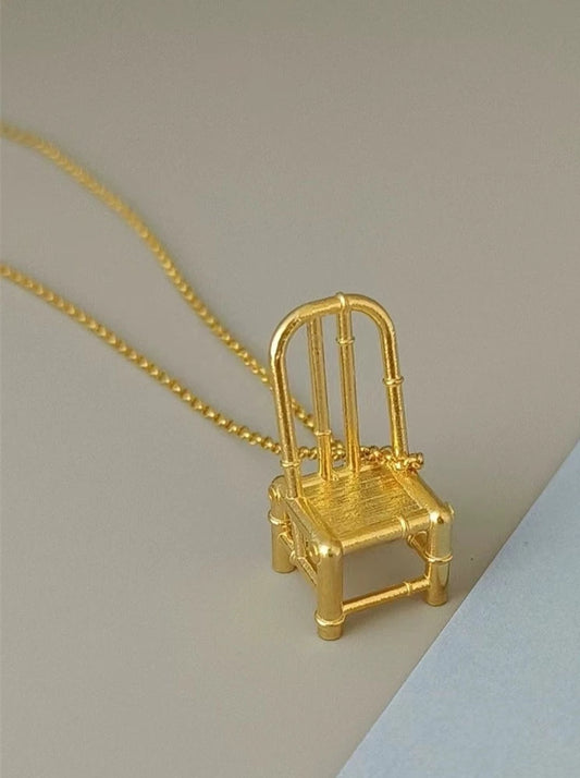 S925 bamboo chair necklace B2392