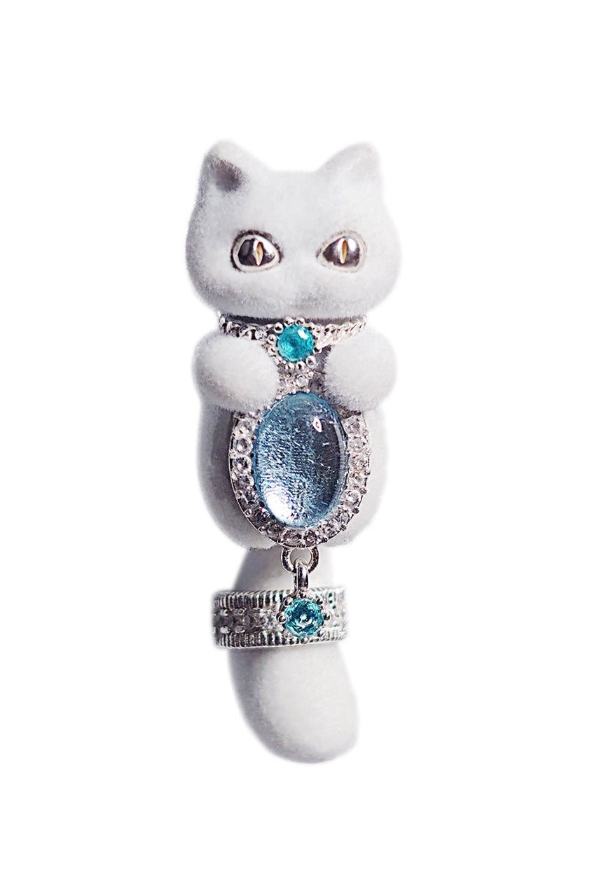 プレイフルリッチキャットS925スタッドピアス　B4464