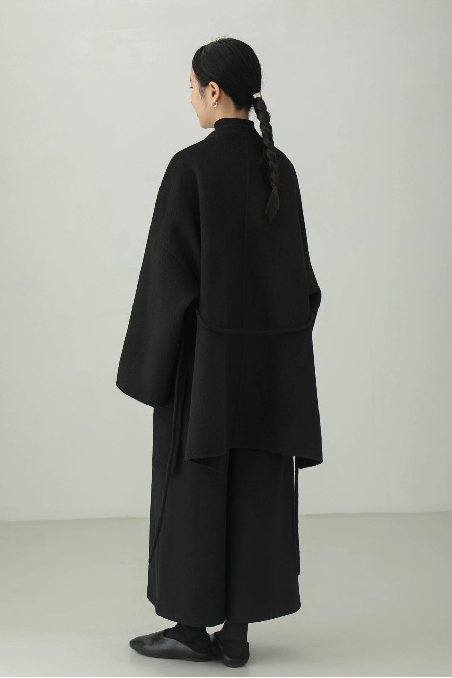 100% wool double-face mid-length coat B4529