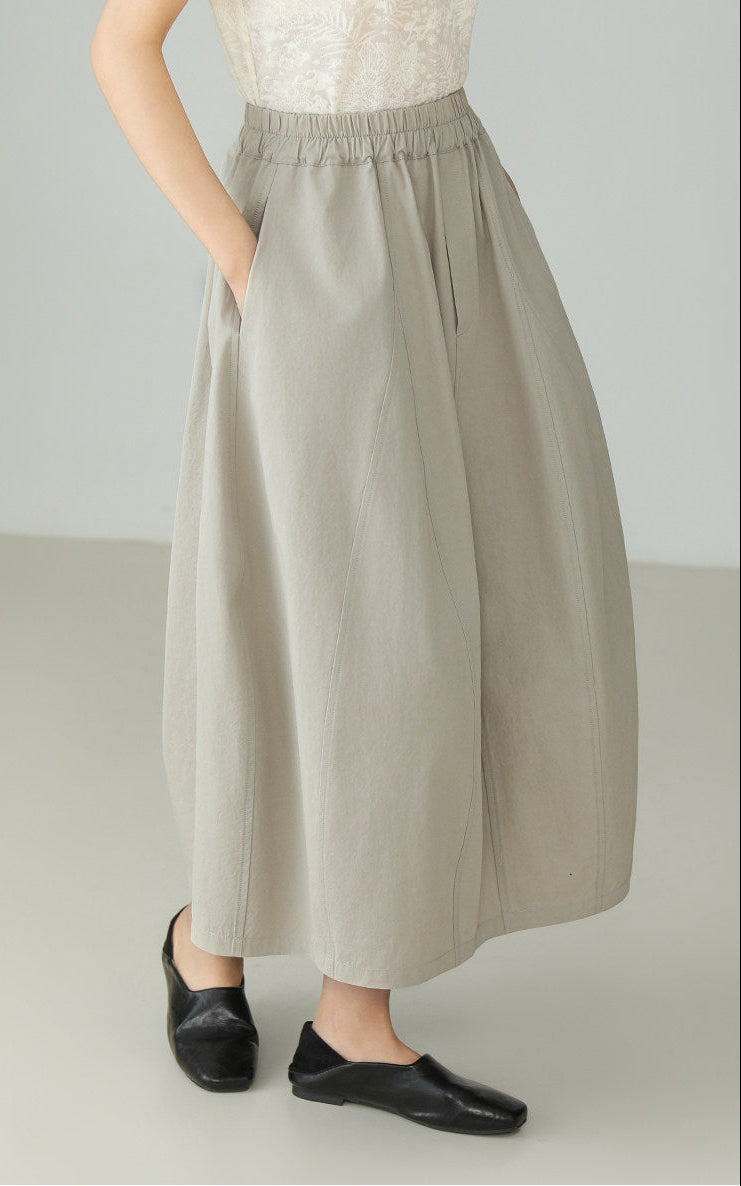 Premium Washed Cotton Balloon Skirt B4896