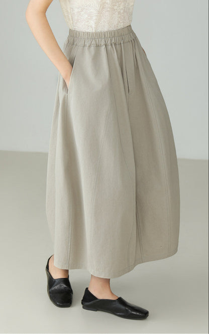 Premium Washed Cotton Balloon Skirt B4896