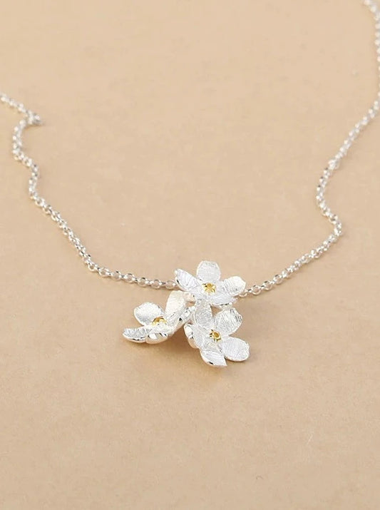 S925 Star Flower Necklace B2886