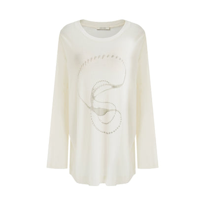 White Relaxed Loose T-shirt B4445