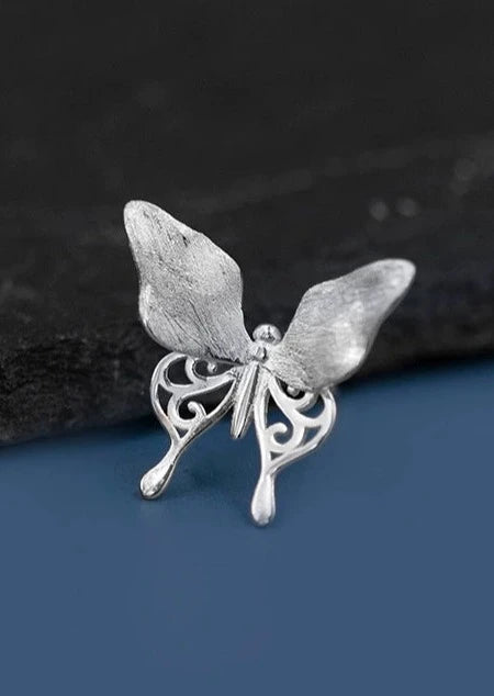 S925 Hollow Butterfly Retro Earrings B3164