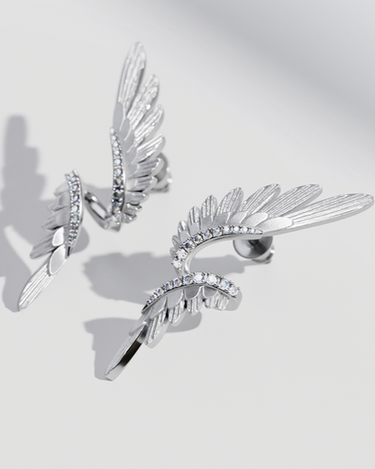 S925 柔美翼形耳環 B4173