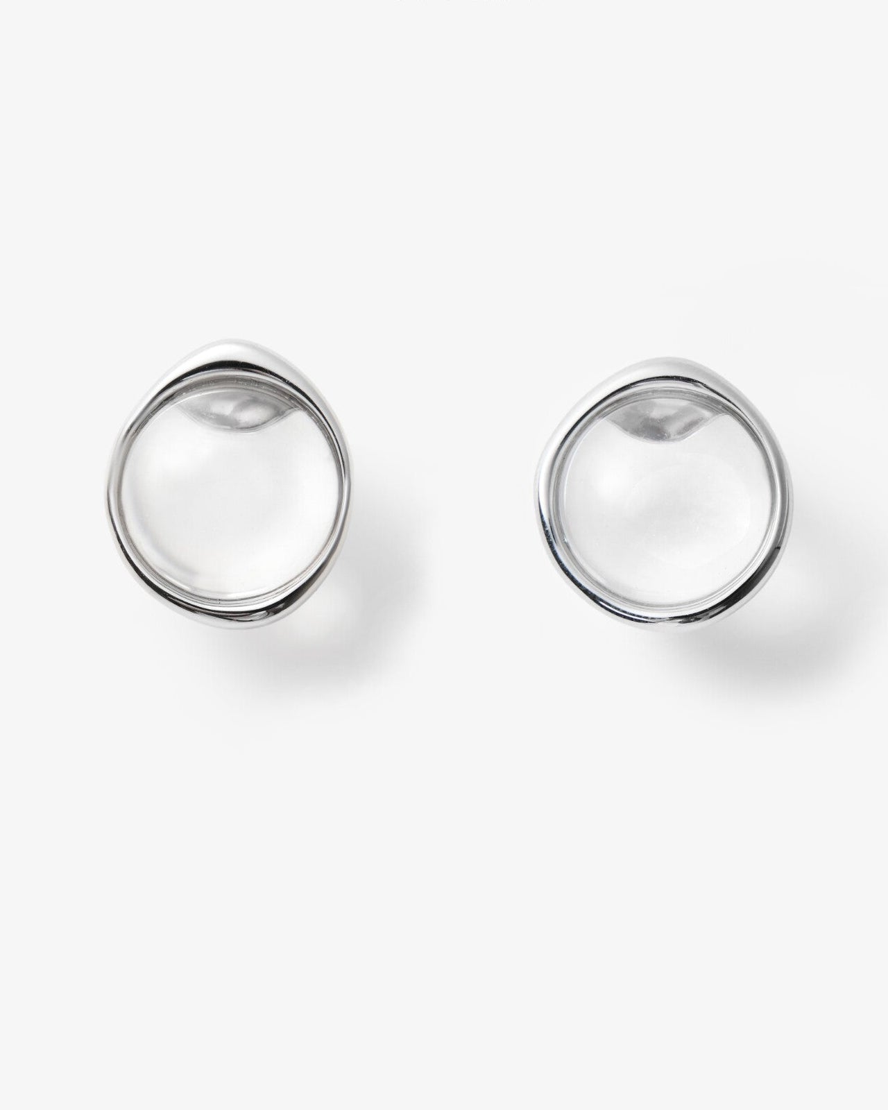 S925 Dewdrop Crystal Stud Earrings B4876